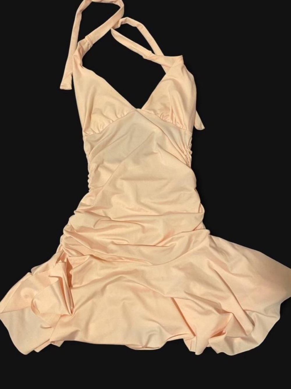 🦢Vintage baby pink Halter RDress